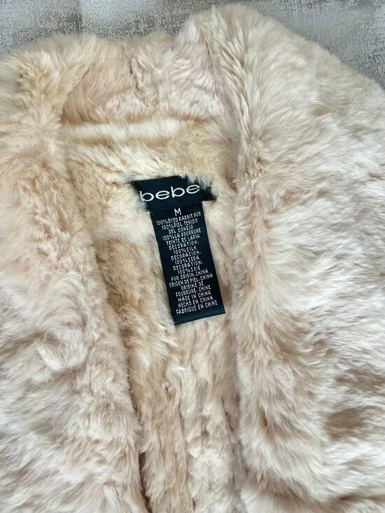 Bebe cream Silk  coat with leather belt - Picture 7 of 7